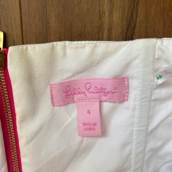 Lilly Pulitzer Maybell Stripe Strapless Pink/White Cocktail Dress Size 4 - Picture 8 of 9